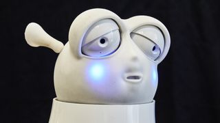 U1208 Lab at Inserm, which studies cognitive sciences and robot-human communication. The team works with two robots. A number of emotions can be reproduced with Reeti using an interface that is easy to use by medical staff. Research with Reeti is led by a child psychiatrist to encourage communication with autistic children. Children with autistic disorders concentrate more with a robot who can endlessly, and without getting bored, repeat attitudes that represent easily identifiable emotions. Reeti can also talk. This robot would be an ideal neuropsychiatric medium. (Photo by: BSIP/Universal Images Group via Getty Images)