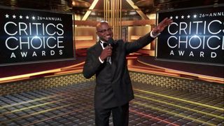Host Taye Diggs speaks at the 26th Annual Critics Choice Awards on March 07, 2021