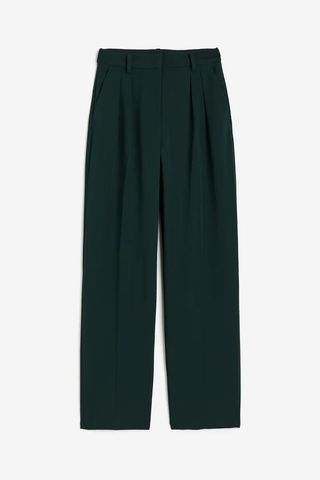 H&M Tapered trousers in Dark Green