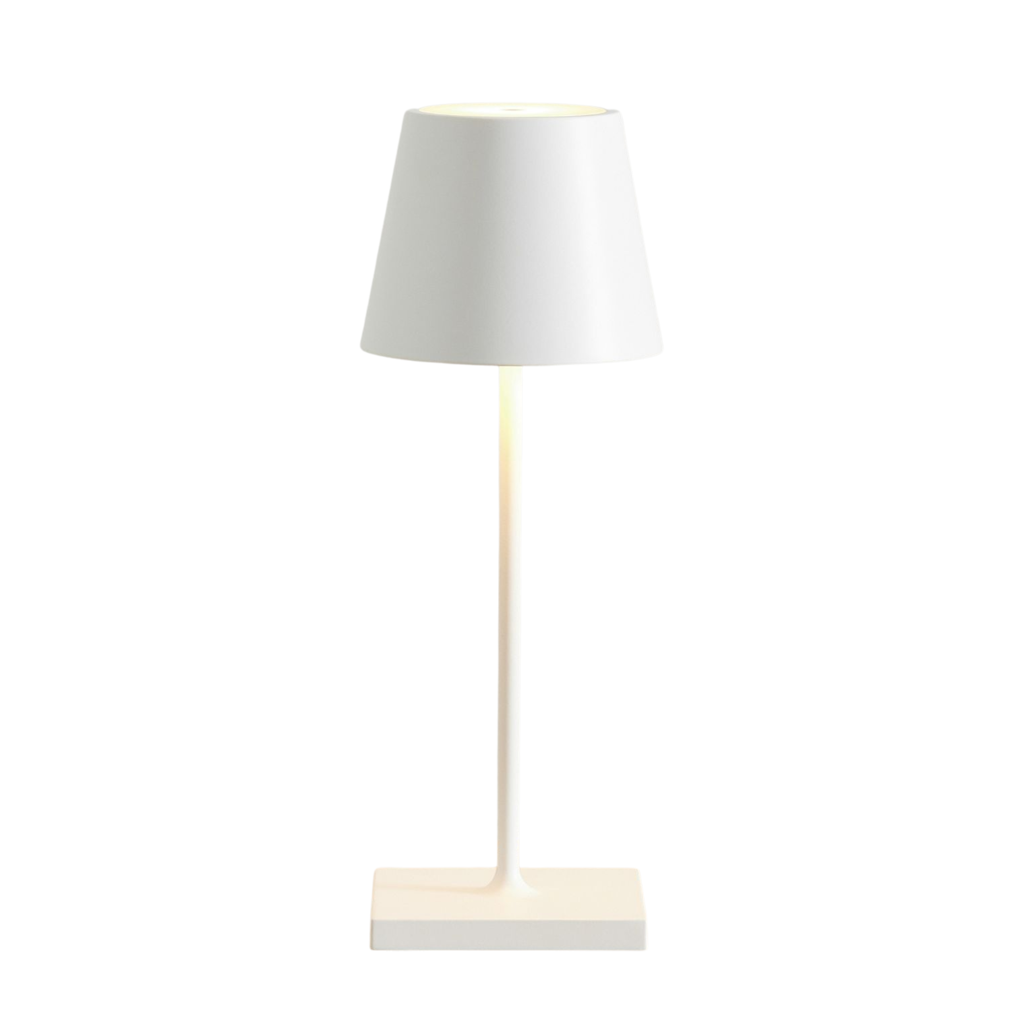 white portable lamp