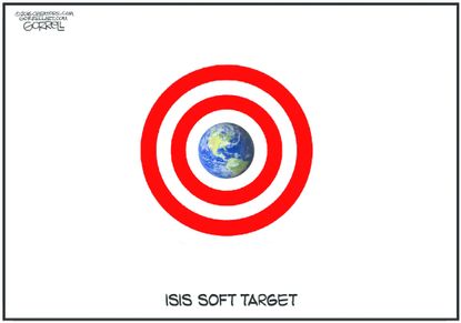 Editorial cartoon World ISIS target