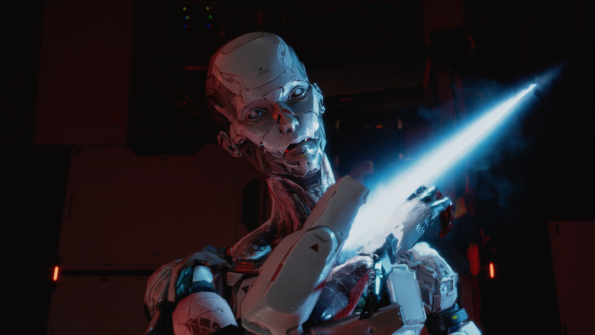 Screenshot from the sci-fi video game "Pragmata"