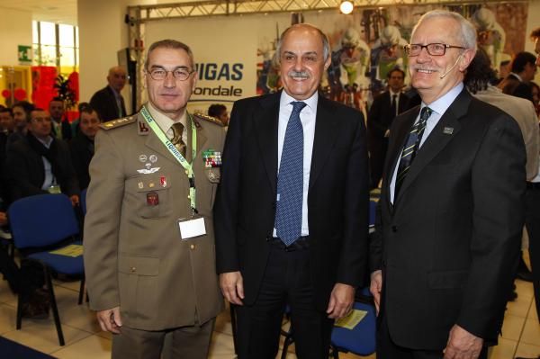 FCI president Renato Di Rocco and Liquigas Sport president Paolo Dal Lago.