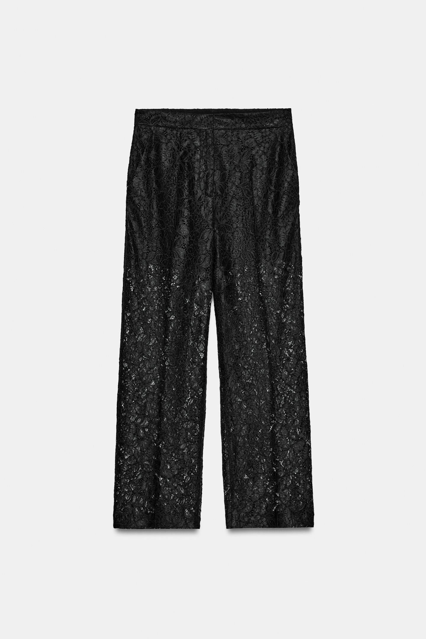 Zara, Lace Straight Leg Pants