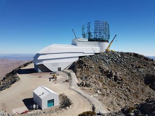 Exterior view of the Large Synoptic Survey Telescope, which is still under construction. Sublocation Cerro Pachón, Chile.