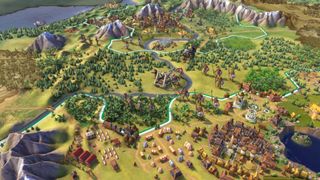 A screenshot of gameplay for the game, Civilization 6.