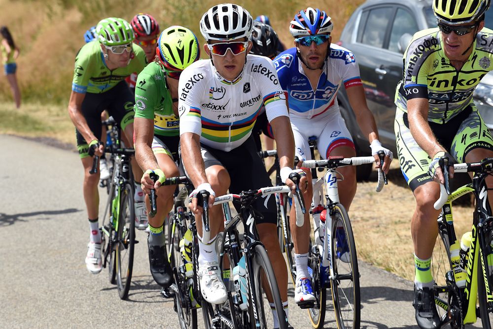 Michal Kwiatkowski in the breakaway.