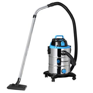 Silver, black and blue Cleva Vacmaster vacuum