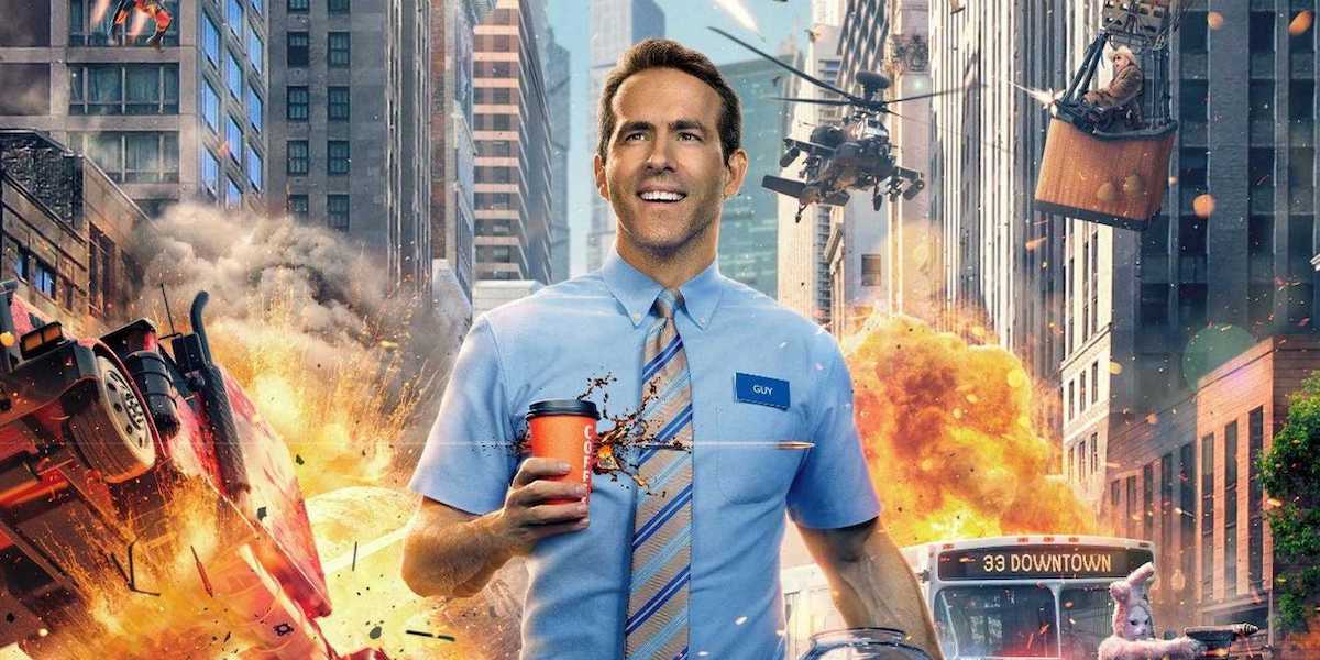 Ryan Reynolds as Guy in a promotional image for &#039;Free Guy&#039;