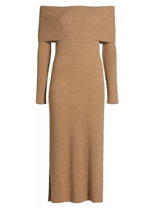 saks fifth avenue, Ribbed Cashmere Midi-Dress