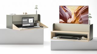 This concept, called Tiny, builds an OLED TV into a swivel desk.