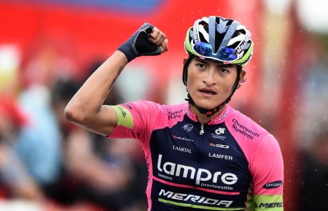 Winner Anacona (Lampre Merida) takes stage 9
