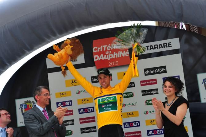 David Veilleux (Europcar) remains in the Criterium du Dauphin&eacute; leader's jersey after stage 3