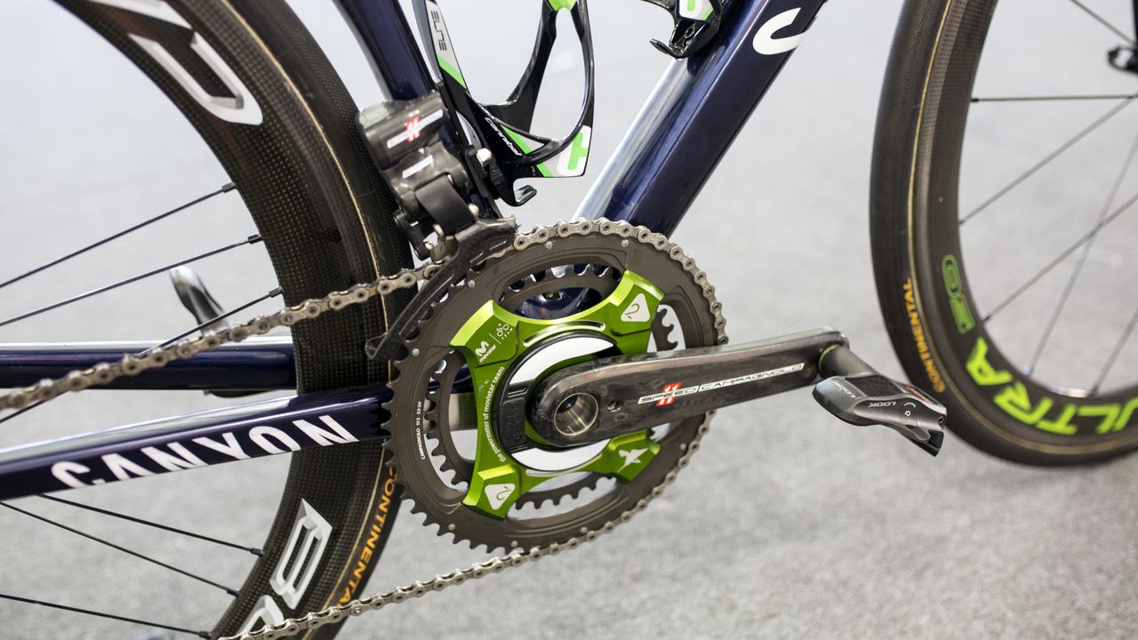 The bike is equipped with a Power2Max powermeter