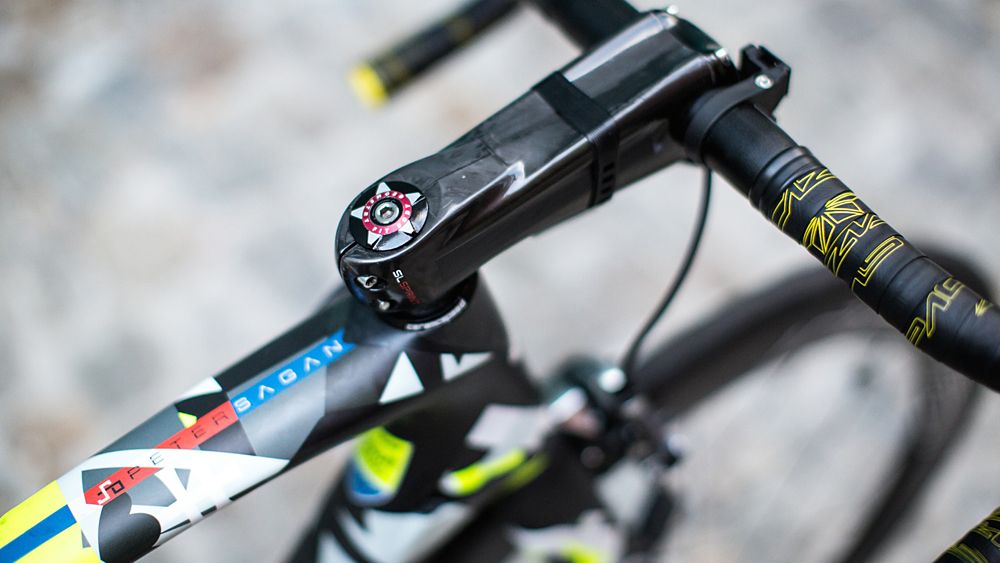 Most riders get their name on a sticker. Sagan has his worked into his one-off paint job