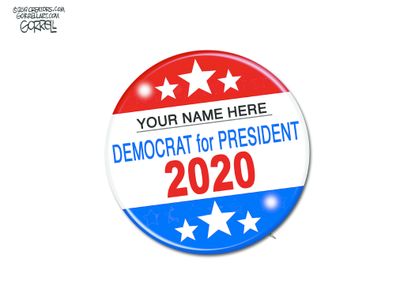 Political Cartoon U.S. Your Name Here Democratic 2020 Candidate