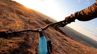 Sunset POV riding shot