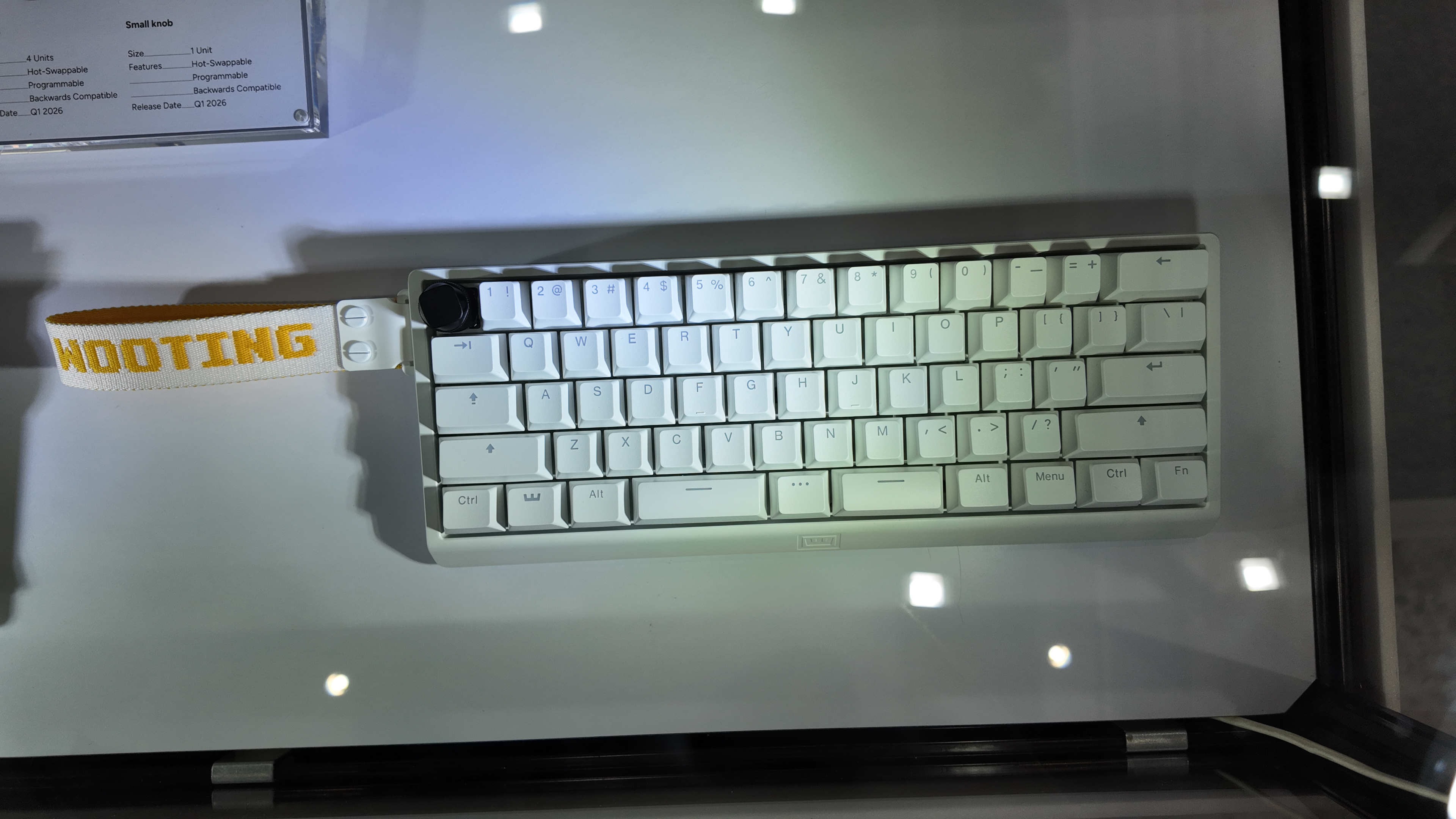 Wooting gaming keyboards with its new Knob accessory.