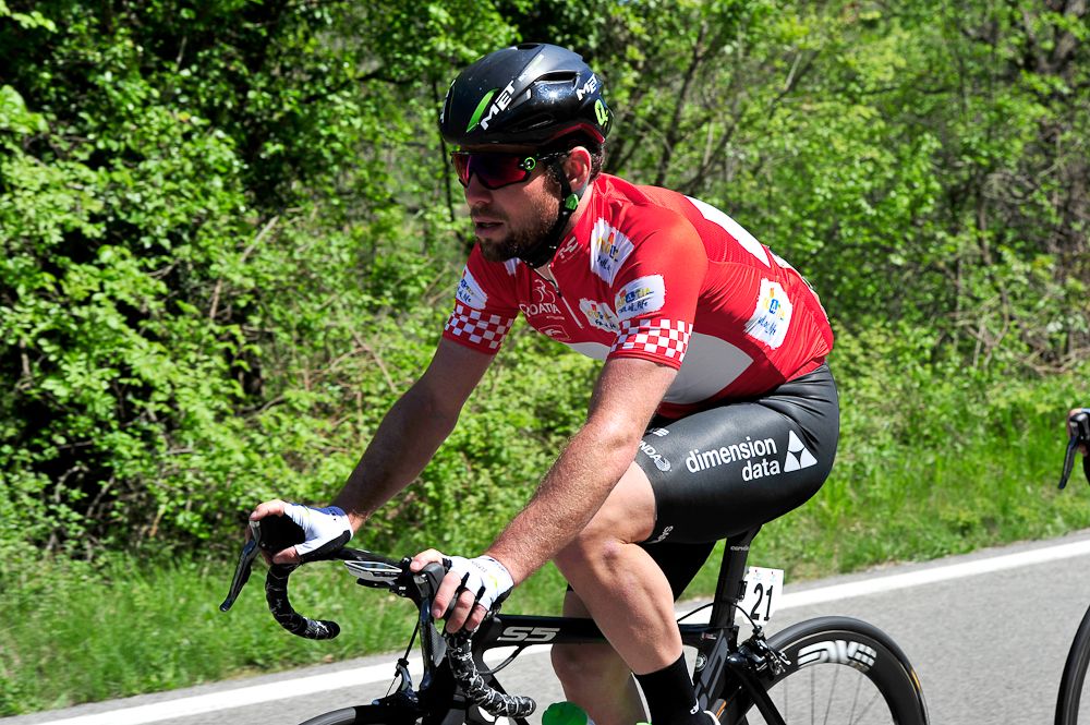 Mark Cavendish in the red jersey at Tour of Croatia