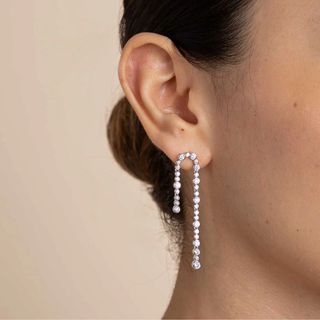 Image of silver drop earrings