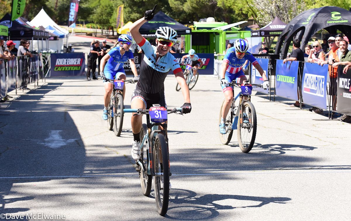 Bec Henderson (Trek Factory Racing), Australian XC Champion, seemed to enjoy her short track win today.