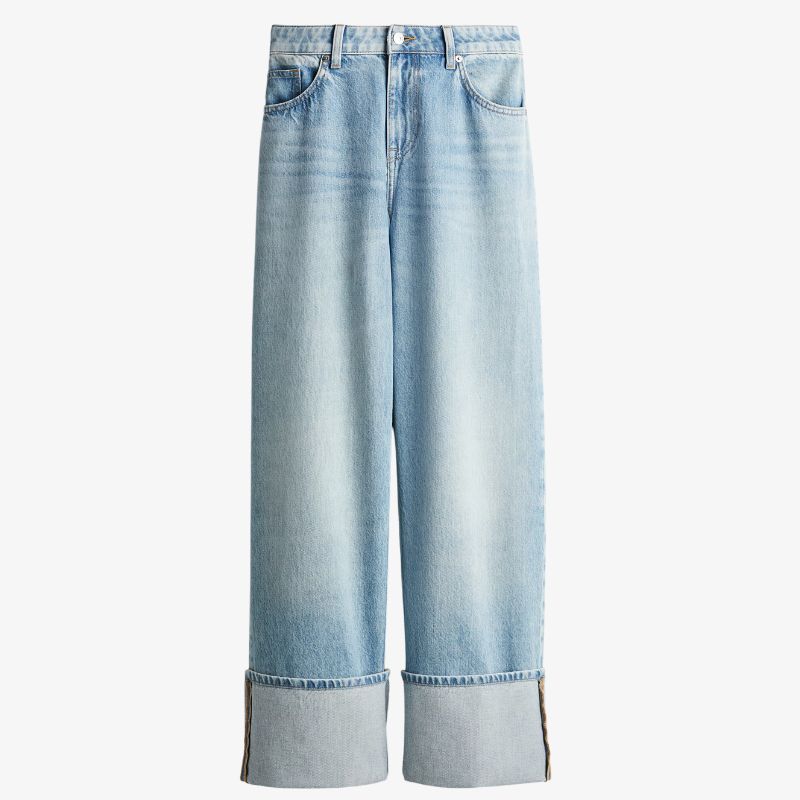 H&M turn up jeans cut out 
