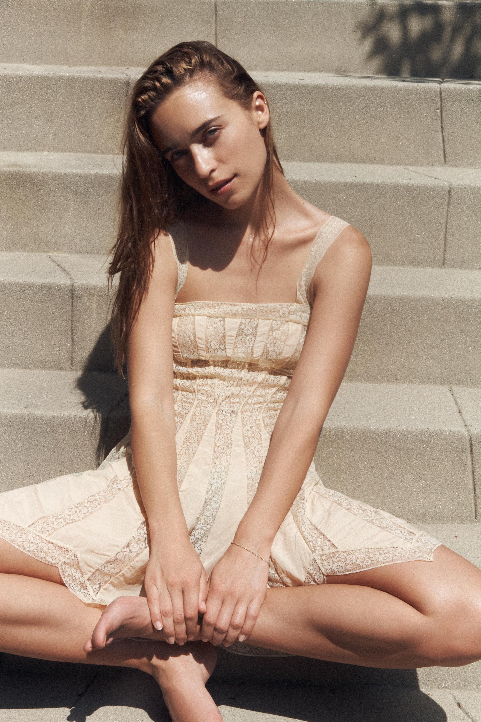 Ruffled Lace Dress