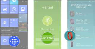 Launch Fitbit, tap Join Fitbit, select your device