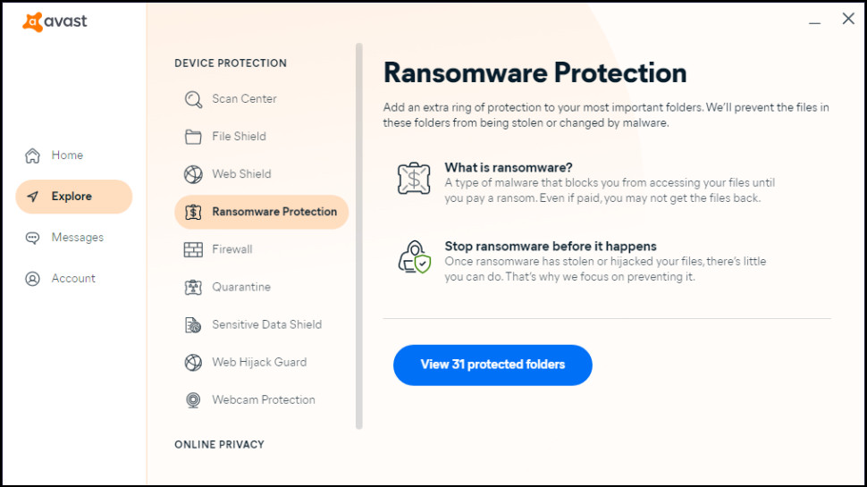 Avast One: Ransomware Shield