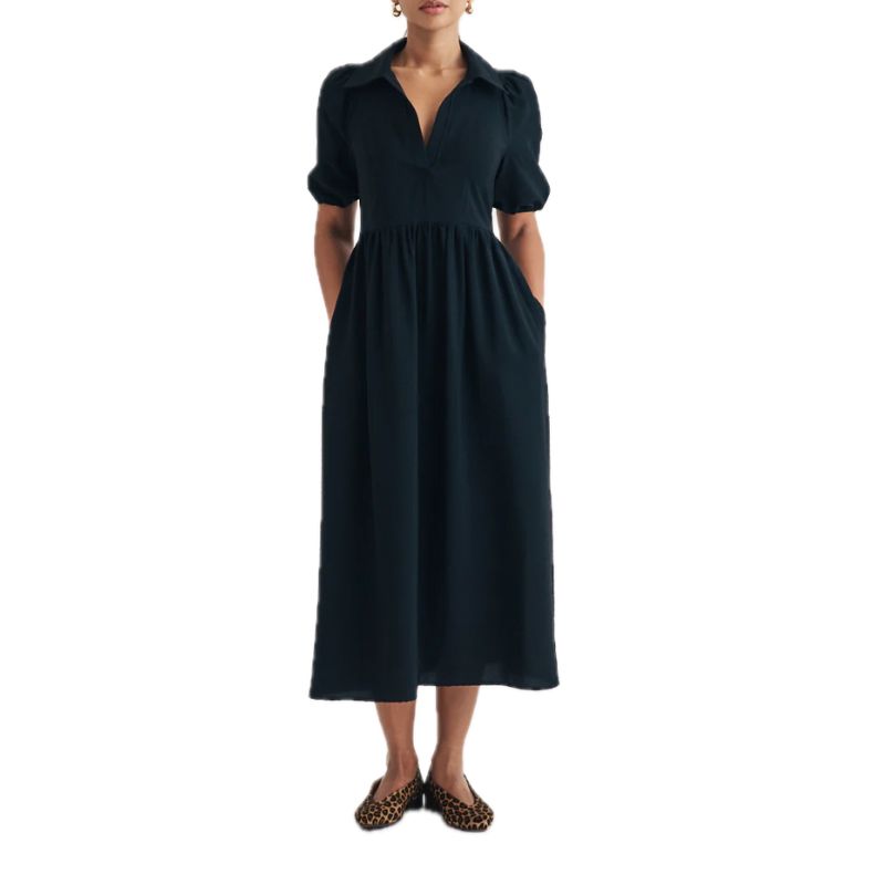 Nobody's Child , Open Collar Hebe Midi Dress