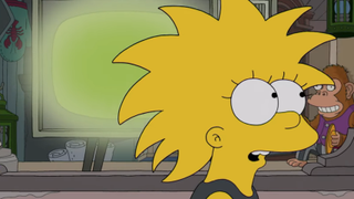 Long-haired alt-Lisa in The Simpsons