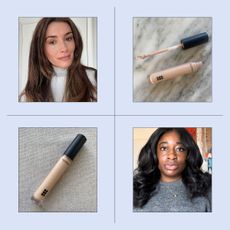 team Who What Wear UK testing the Dcypher concealer