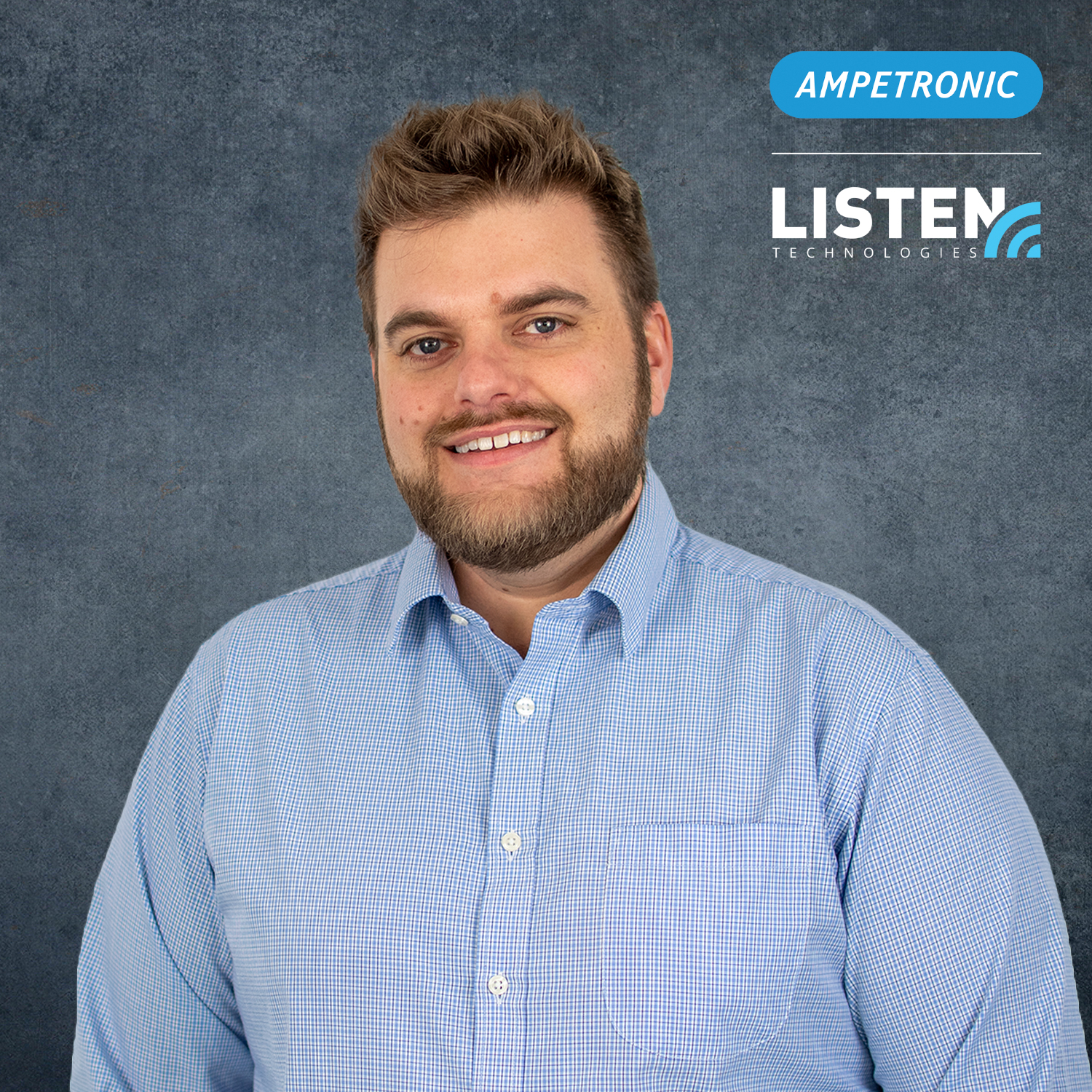 Smiling headshots of new Ampetronic | Listen Technologies leadership.