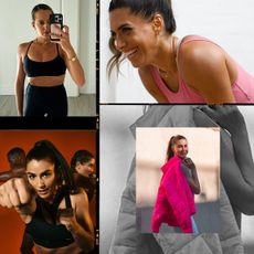 collage of women working out