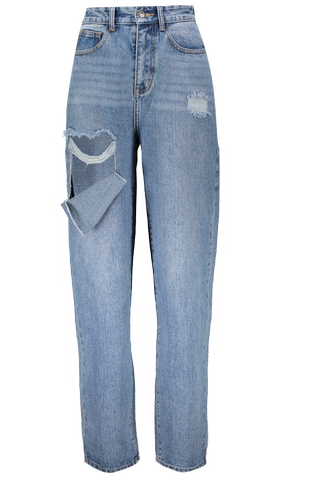 Look Good in Blue Distressed Jeans