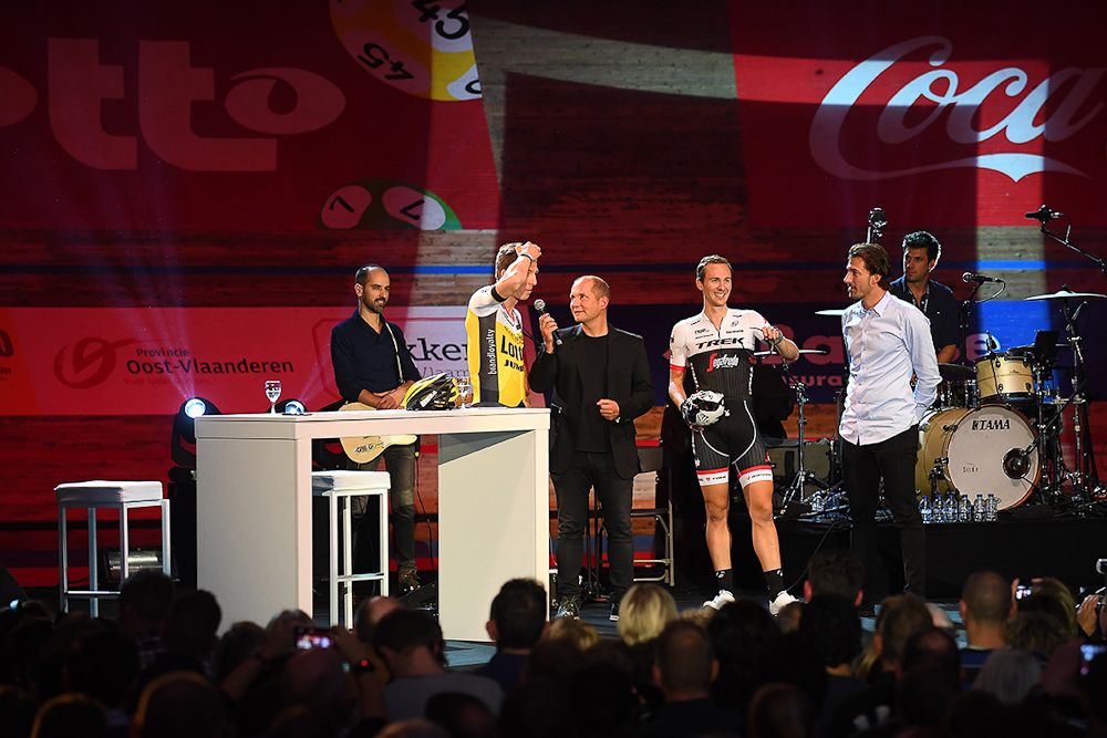 Sep Vanmarcke and Ed Theuns say goodbye to Fabian Cancellara