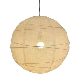 Large Round Linen Fabric Lantern