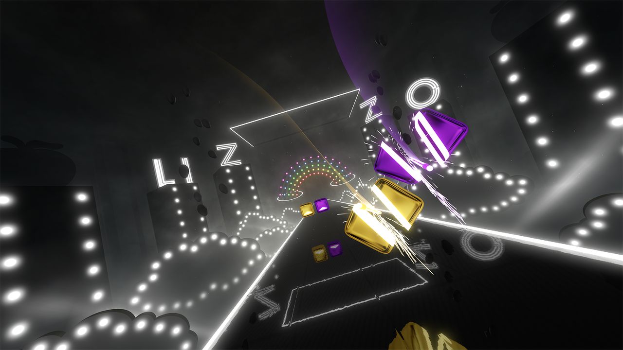 Screenshot of a Lizzo song in Beat Saber