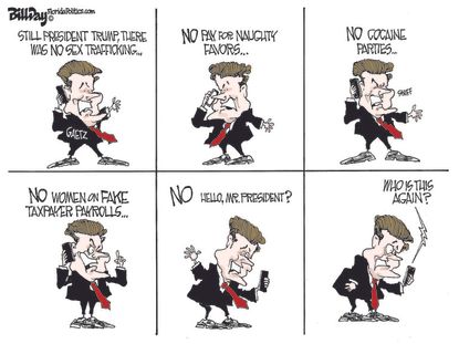 Political Cartoon U.S. Matt Gaetz Trump
