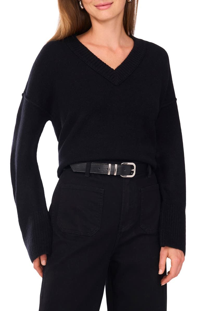 High-Low V-Neck Sweater