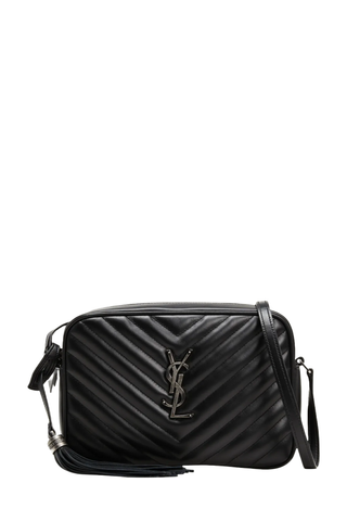 Saint Laurent Lou Medium Camera Bag With Pocket and Tassel in Quilted Leather