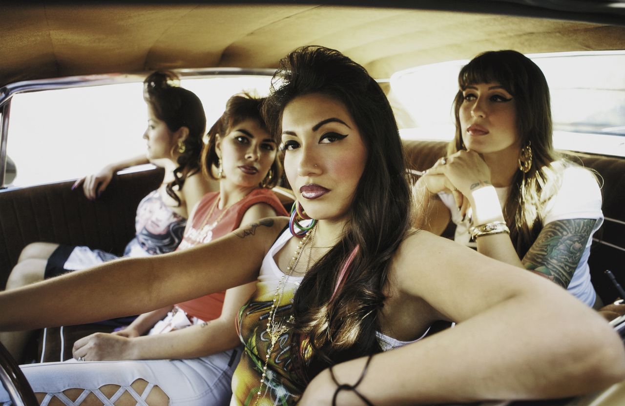 Latina women in car