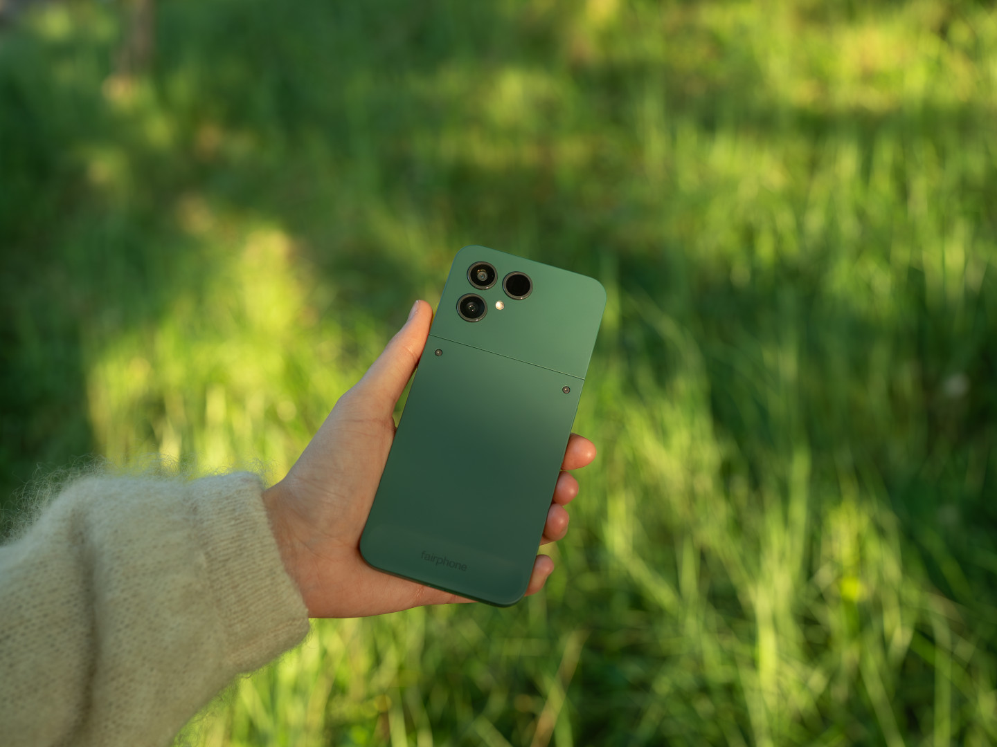 The original Fairphone 6 in green