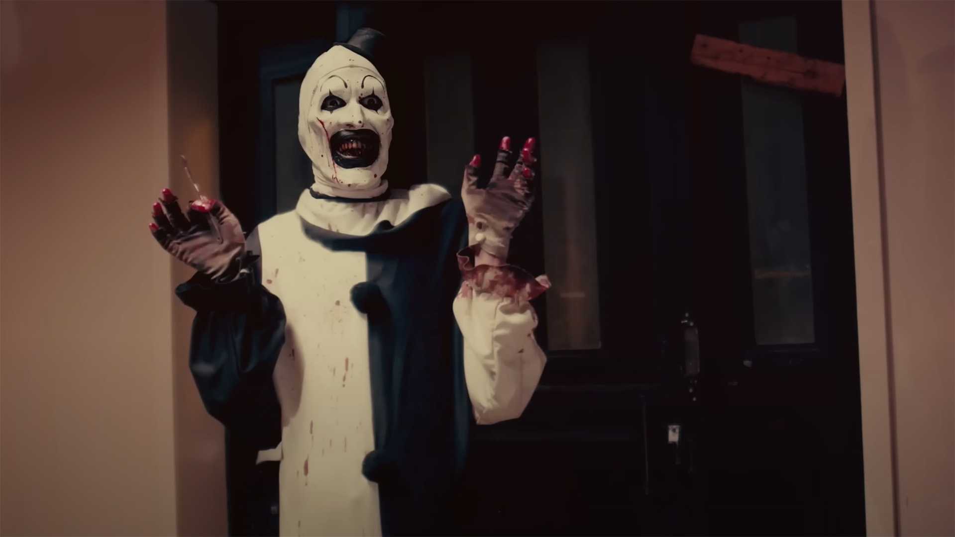 David Howard Thornton as Art the Clown in Terrifier.