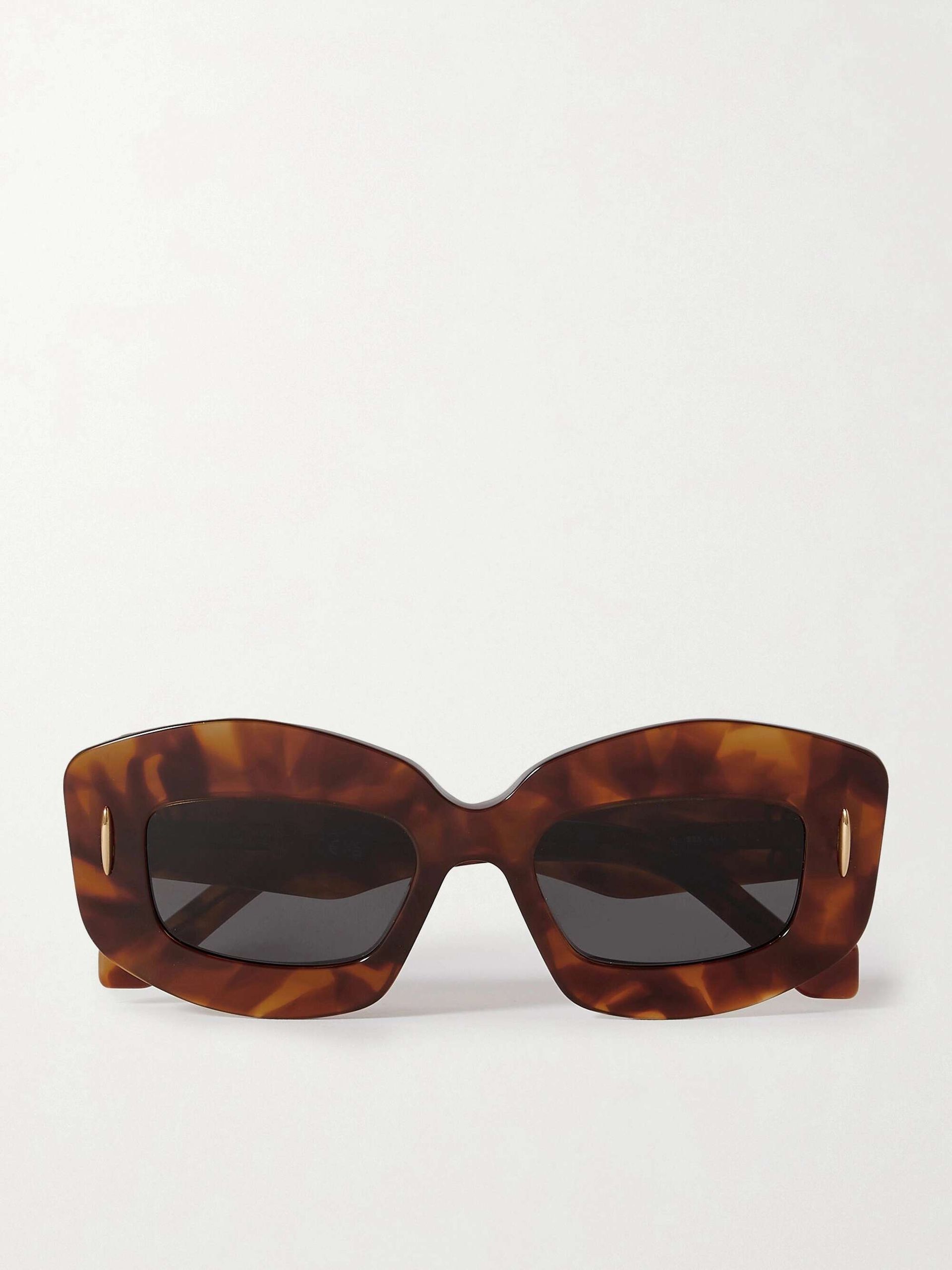 Screen Square-Frame Tortoiseshell Acetate Sunglasses