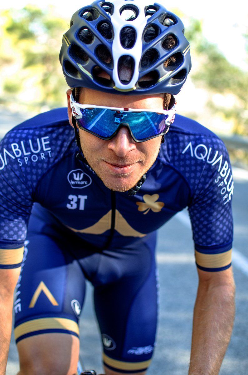 Aaron Gate on the road in the new kit