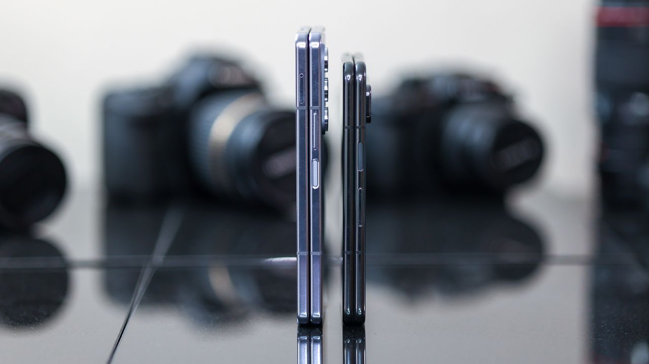 A photo of the Google Pixel Fold and Samsung Galaxy Z Fold 5