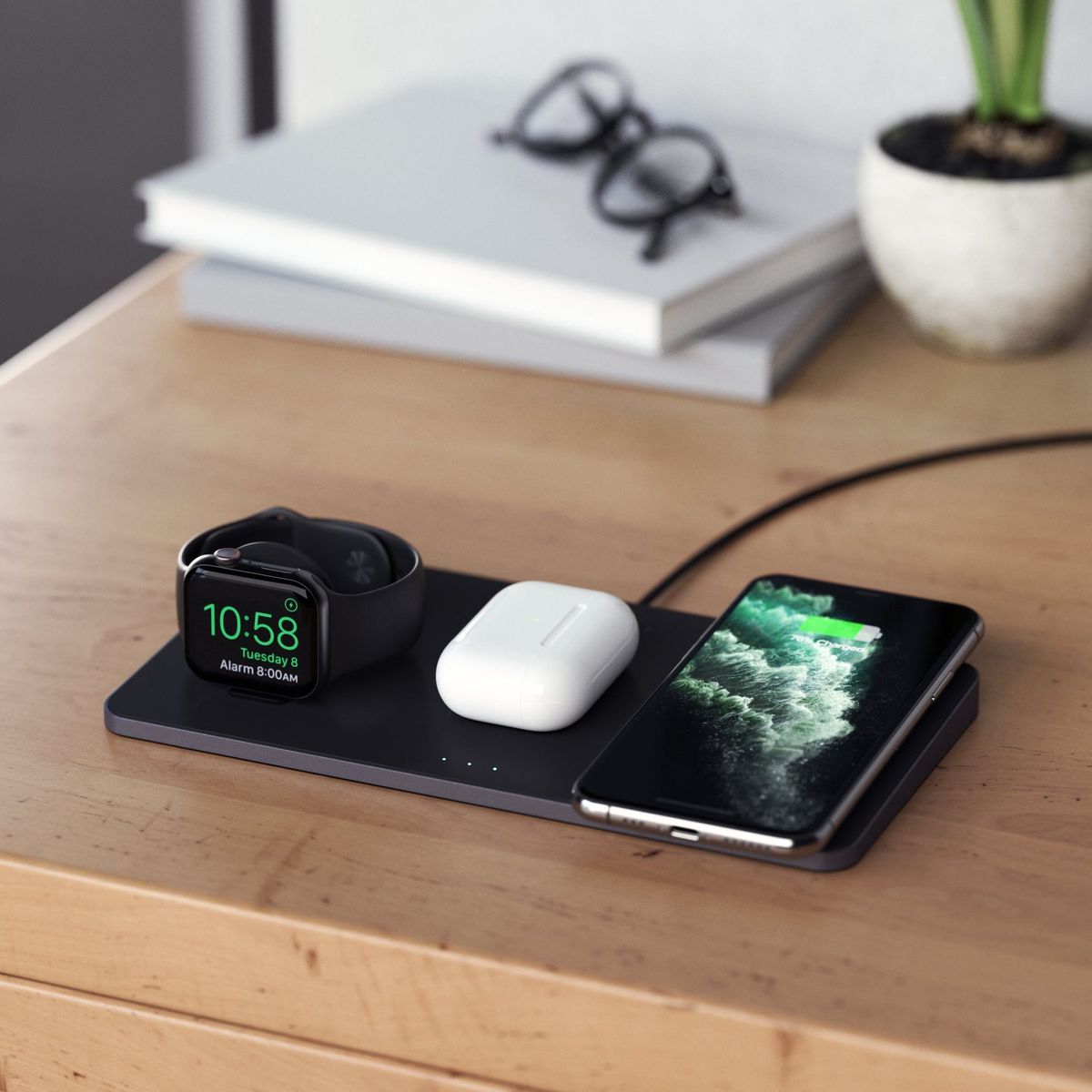 Satechi Trio Wireless Charging Pad Lifestyle