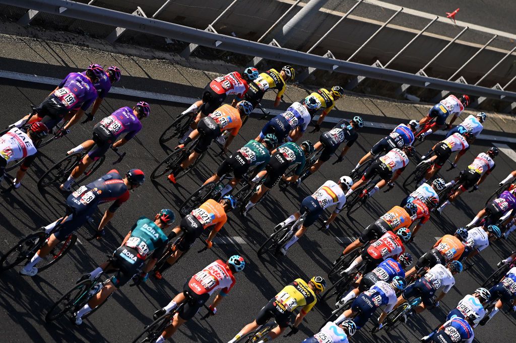 A general view of the WorldTour peloton