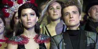 Jennifer Lawrence and Josh Hutcherson in The Hunger Games